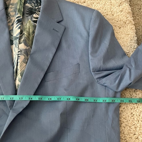 Sean John Light Blue Blazer Jacket 46 Long - Picture 5 of 8